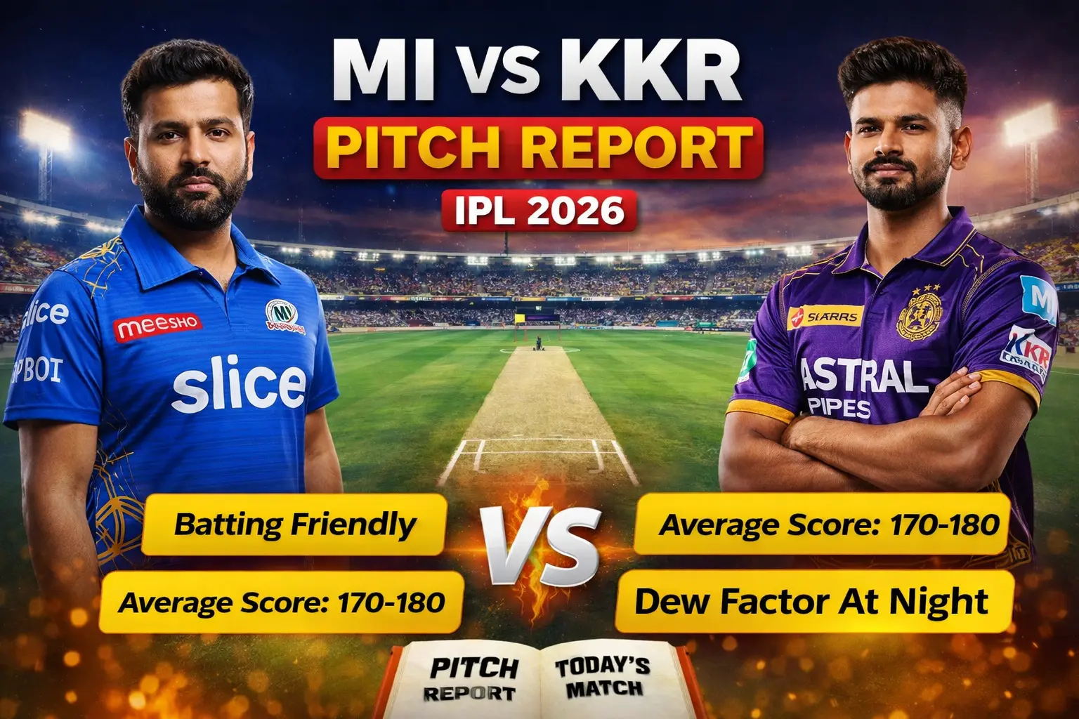 KKR vs MI IPL 2026 Match 65 Preview: Prediction, Playing XI & Head-to-Head | Wednesday