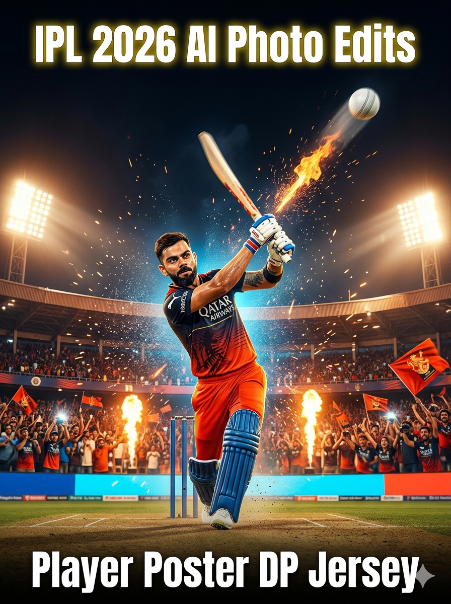 IPL 2026 Best AI Photo Editing Prompts – Player Posters, DP & Jersey Edits