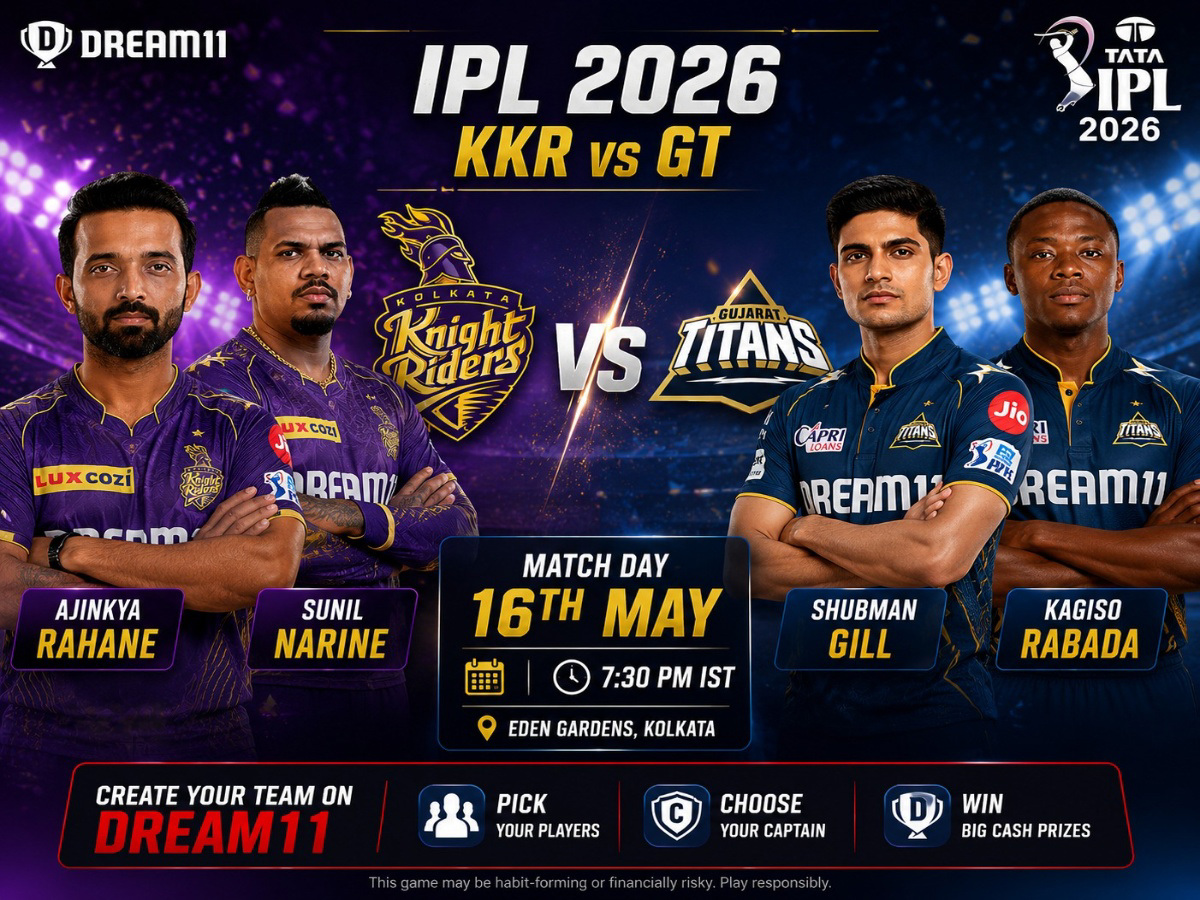 KKR vs GT Dream11 prediction IPL 2026: Fantasy cricket tips, playing XI, pitch  report for match 60 
