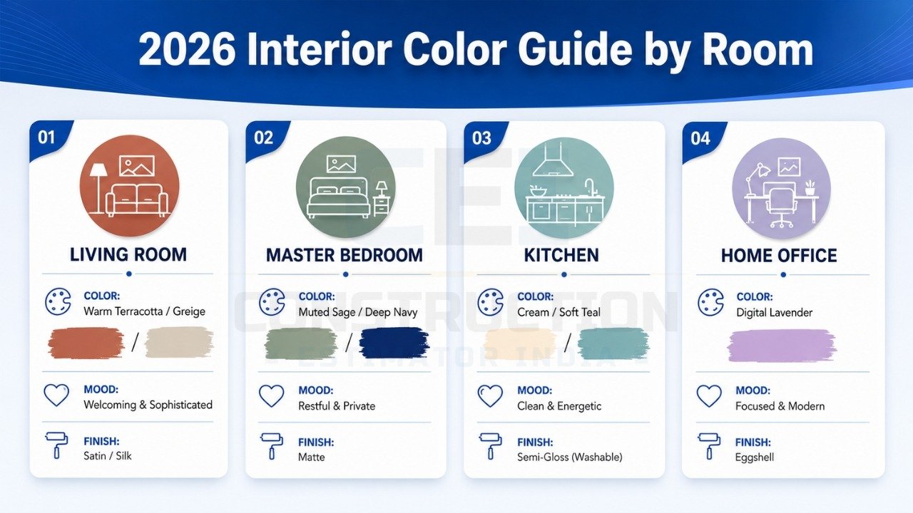 How to Choose House Paint Color in 2026 - Construction Estimator India